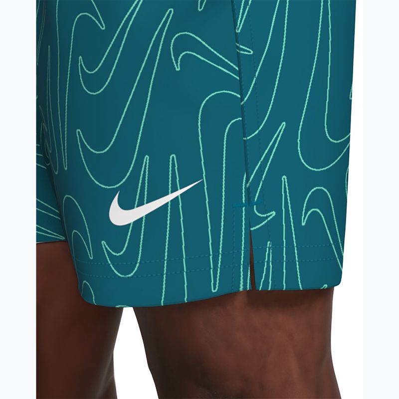Herren-Badeshorts Nike Breaker Logofetti 5" Volley green abyss 7