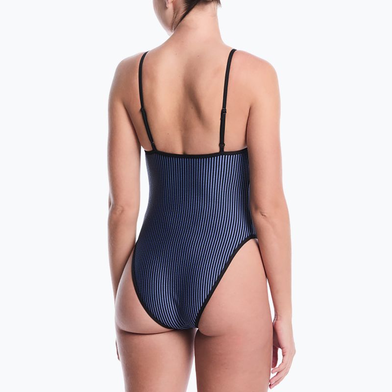 Damen Badeanzug Nike Ocean Bound Ripple Texture Square Neck slate 3