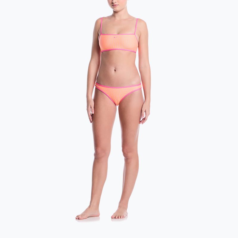 Unterteil des Badeanzugs Nike Ripple Texture Hipster Bikini pink glow 2