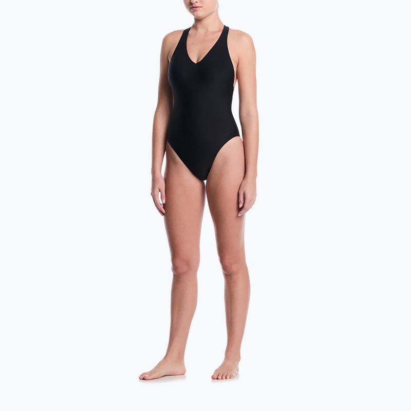 Damen Badeanzug Nike Hydralock Luxe Sail Boat V-Neck black 2