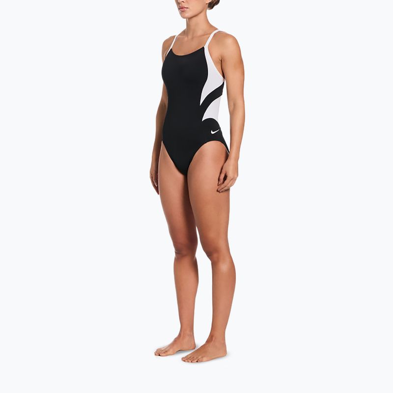 Damen-Einteiler Badeanzug Nike Hydrastrong Fly black/white 2