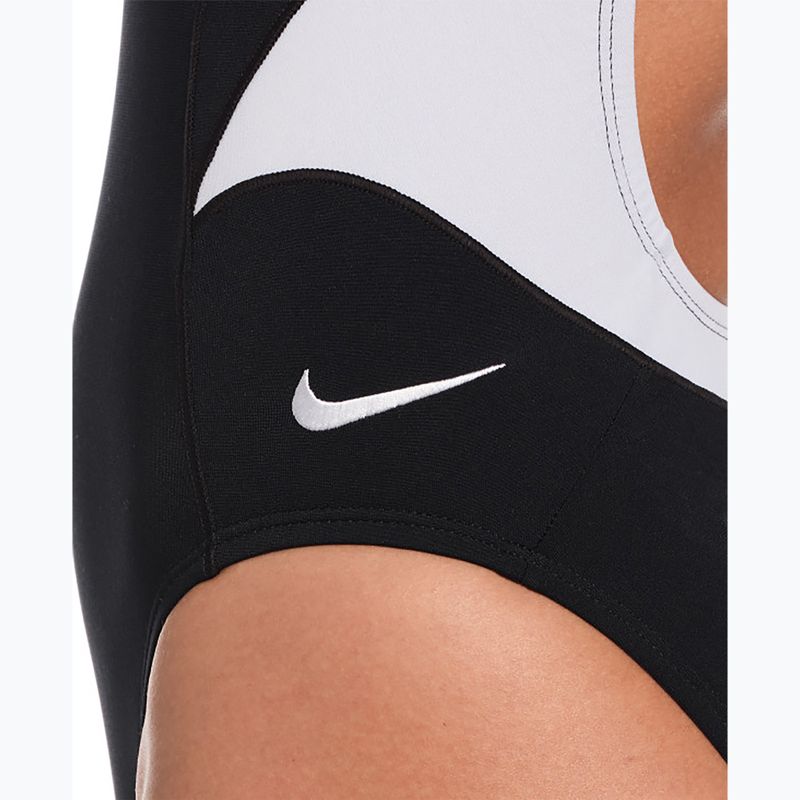 Damen-Einteiler Badeanzug Nike Hydrastrong Fly black/white 4