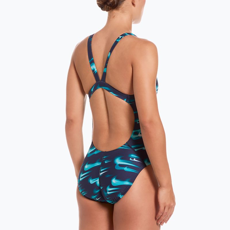 Damen-Einteiler Badeanzug Nike Hydrastrong Multi Pr green abyss 3