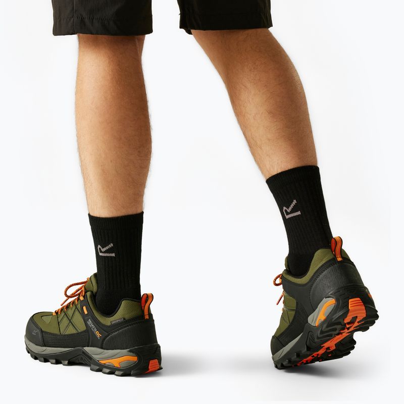 Herren-Trekkingstiefel REGATTA Samaris III Low cypress green/blaze orange 10