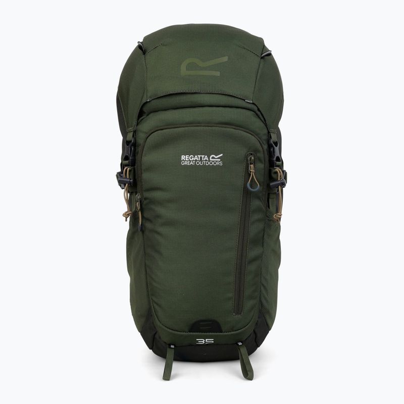 Trekking Rucksack REGATTA Highton V2 35 l dark  Khaki/four leaf clover