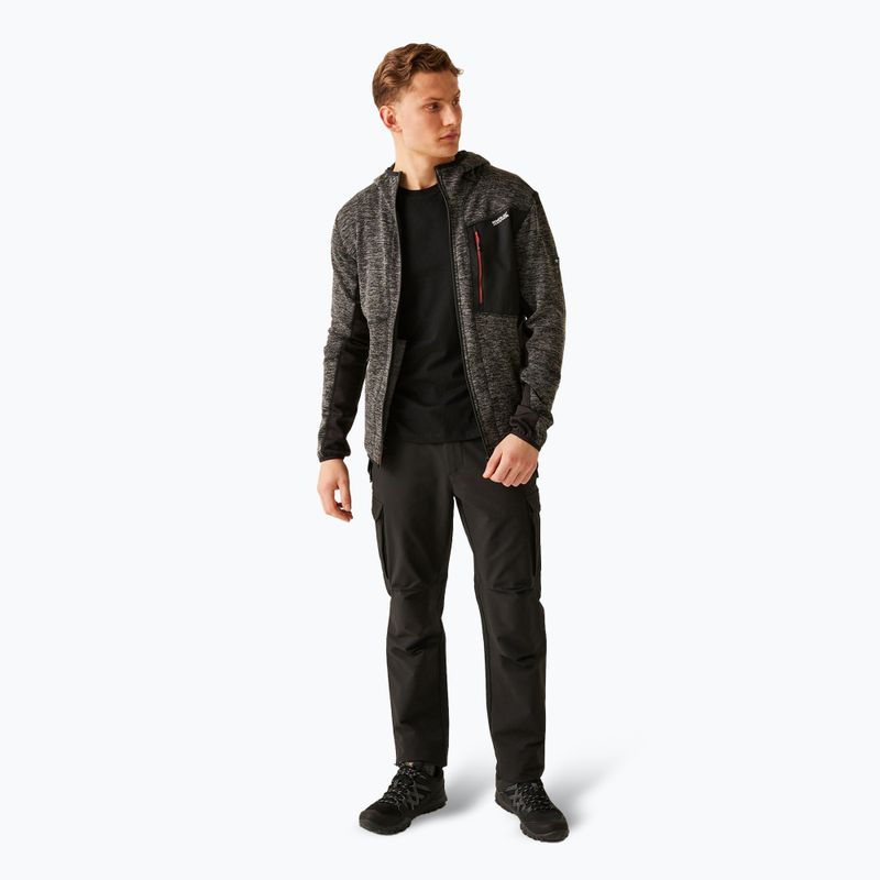 Sweatshrit Hoodie Herren REGATTA Alven ash marl/black 2