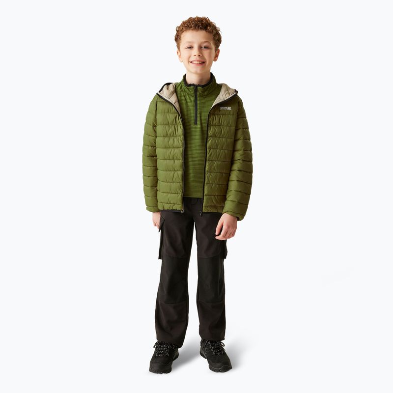 Daunenjacke Kinder REGATTA Junior Hooded Marizion nephrite green/abbeystone 2