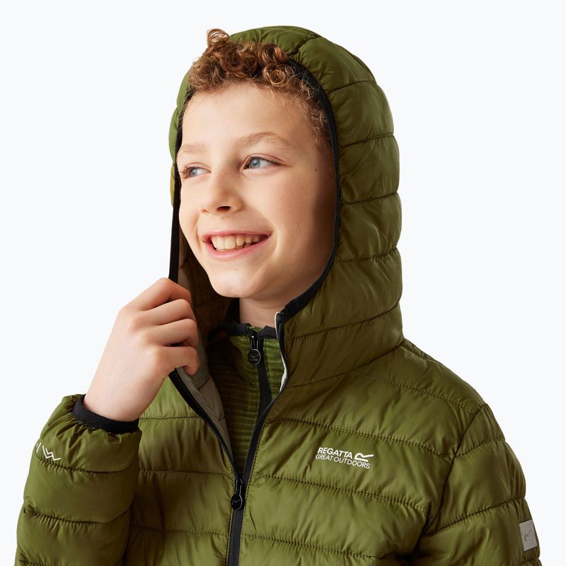 Daunenjacke Kinder REGATTA Junior Hooded Marizion nephrite green/abbeystone 4