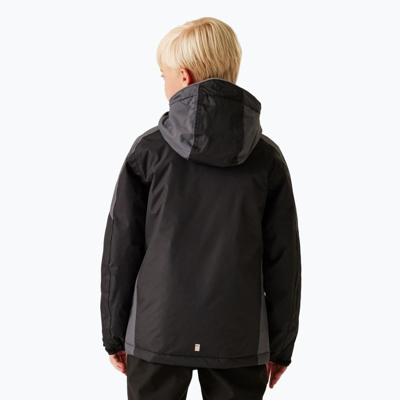 Regenjacke Kinder REGATTA Hurdle V black/sealgr 3