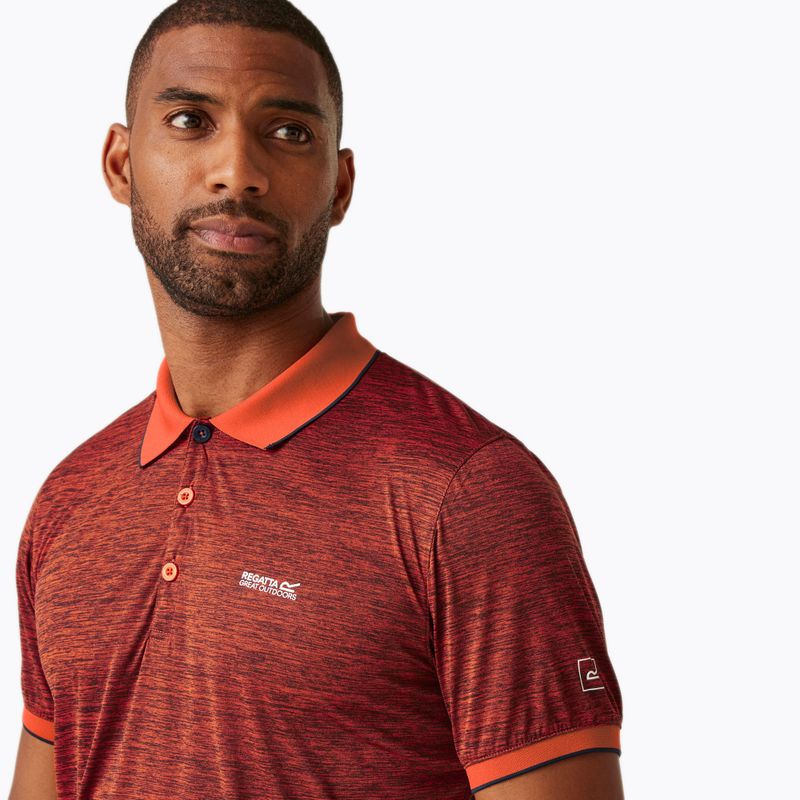 Trekking-Shirt Herren REGATTA Polo Remex II tangerine tango