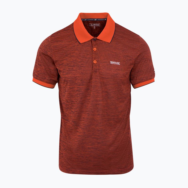 Trekking-Shirt Herren REGATTA Polo Remex II tangerine tango 3