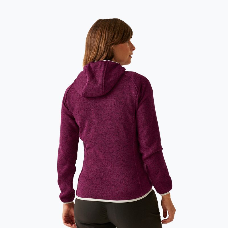 Damen-Fleece-Kapuzenpullover REGATTA Newhill II beaujolais/hell vanilla 3