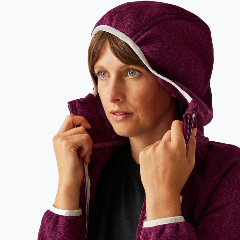 Damen-Fleece-Kapuzenpullover REGATTA Newhill II beaujolais/hell vanilla 4