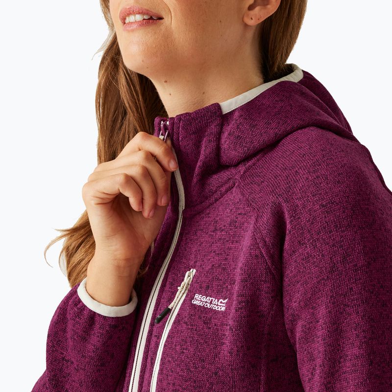 Damen-Fleece-Kapuzenpullover REGATTA Newhill II beaujolais/hell vanilla 5