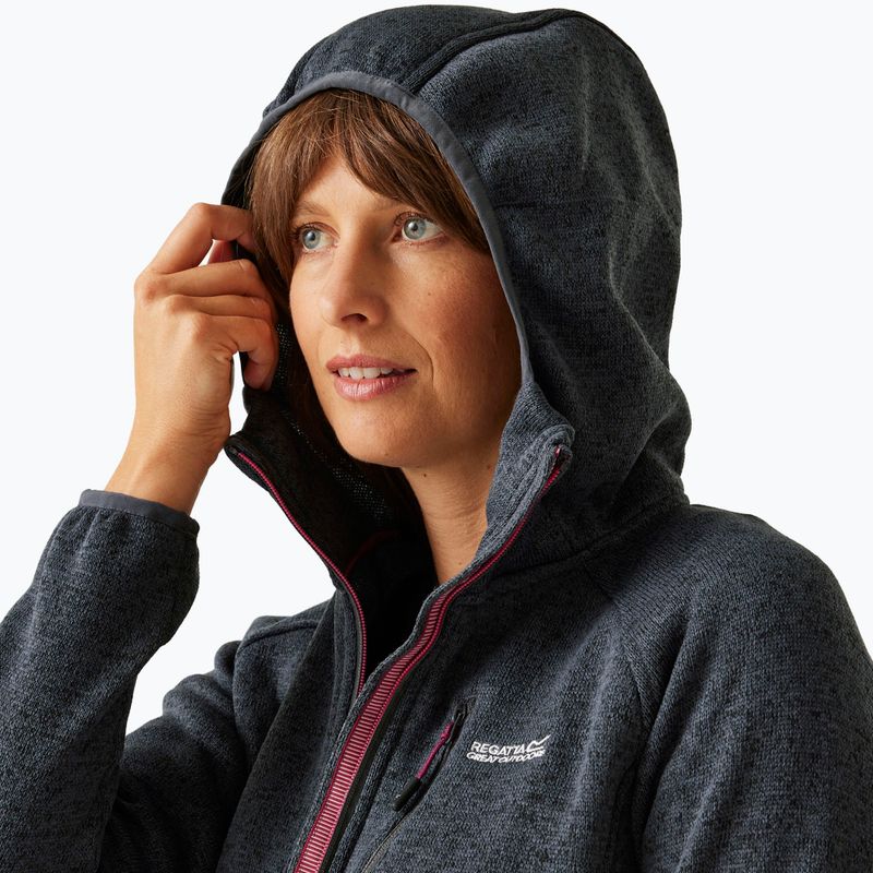 Damen-Fleece-Kapuzenpullover REGATTA Newhill II seal grau/pop 4