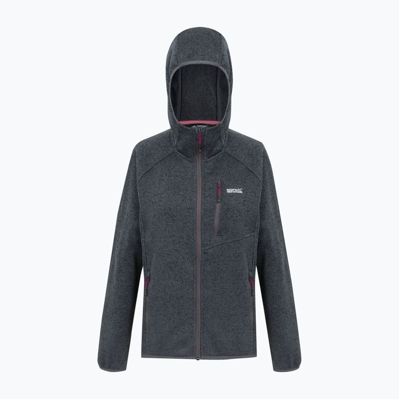 Damen-Fleece-Kapuzenpullover REGATTA Newhill II seal grau/pop 7