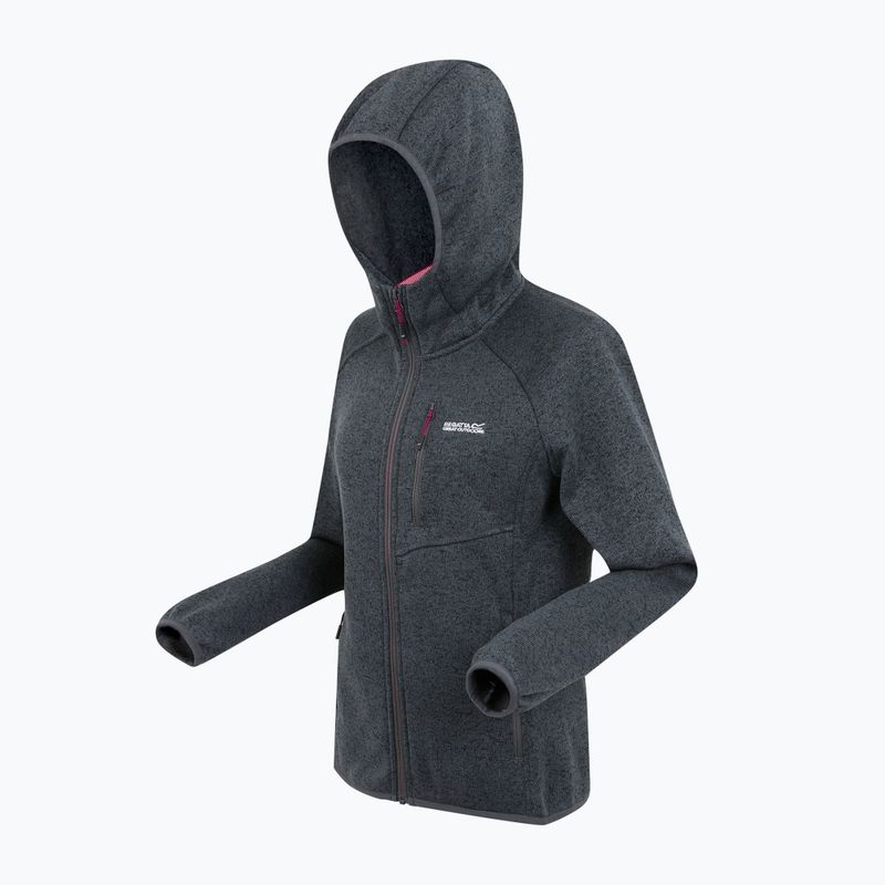 Damen-Fleece-Kapuzenpullover REGATTA Newhill II seal grau/pop 9