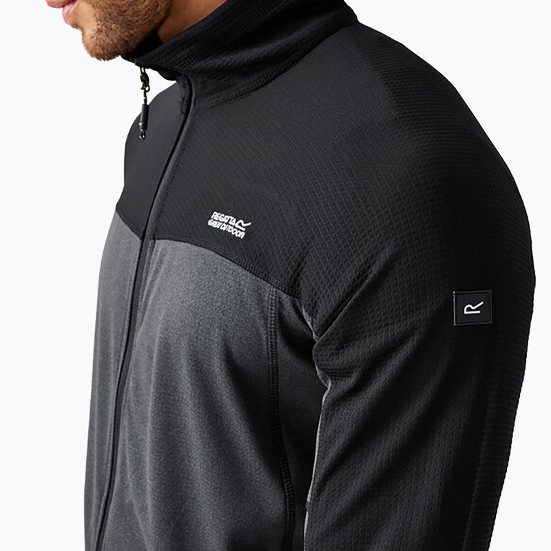 Hoodie Sweatshirt Herren REGATT Highton Full Zip Midlayer ash/black 4