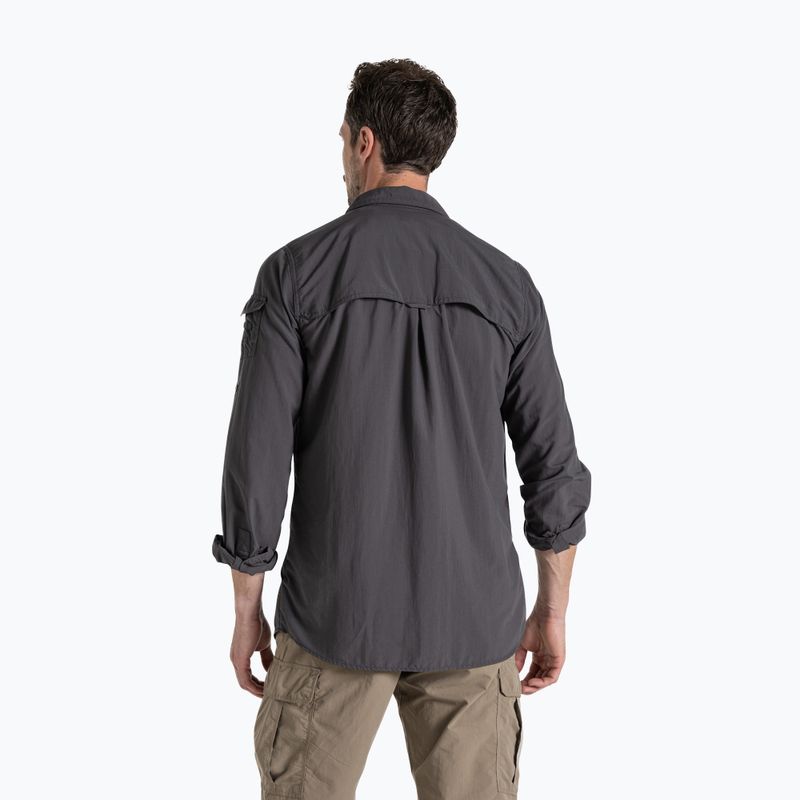 Herrenhemd Craghoppers NosiLife Adventure Long Sleeved Shirt III black pepper 3
