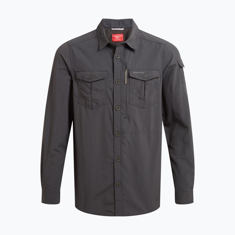 Herrenhemd Craghoppers NosiLife Adventure Long Sleeved Shirt III black pepper 8