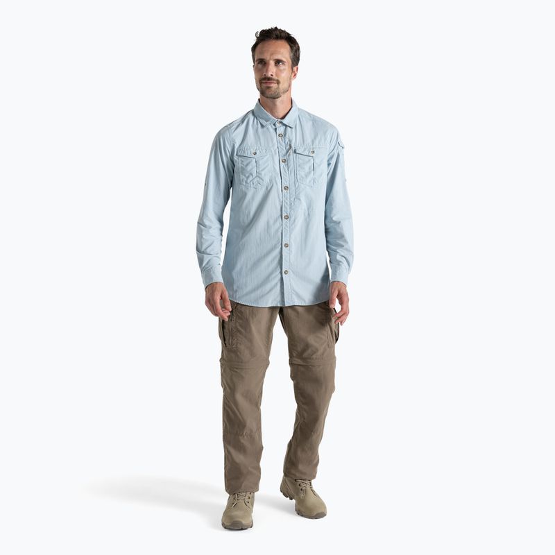 Herren Craghoppers NosiLife Adventure Langarmhemd III niagara blau 2