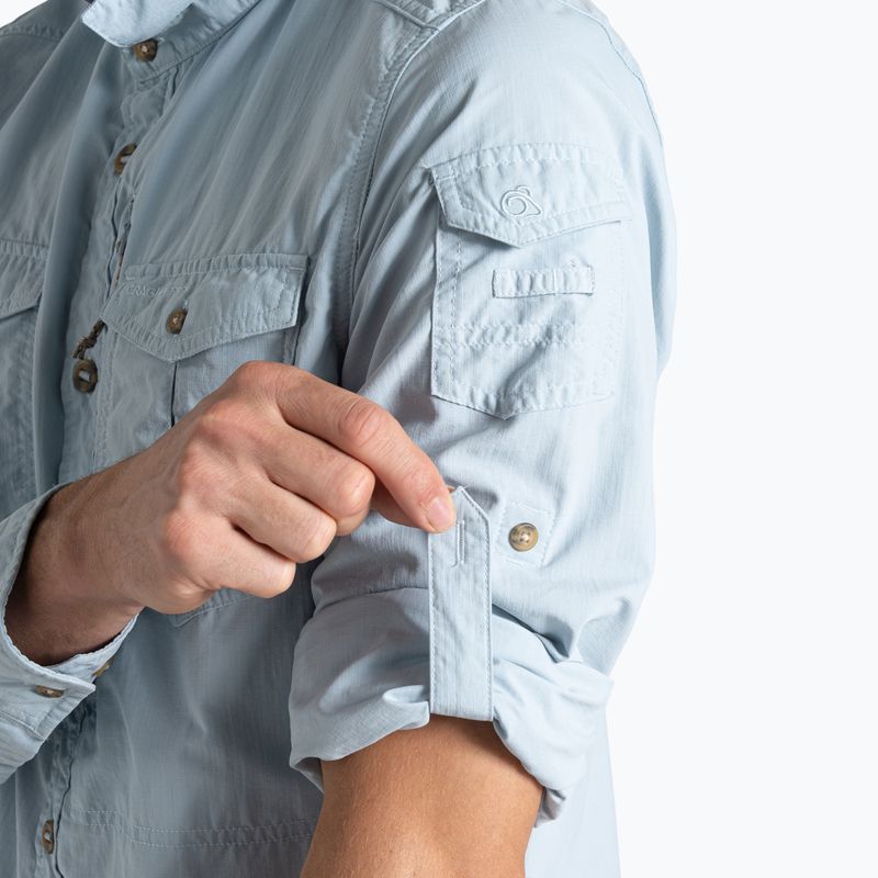 Herren Craghoppers NosiLife Adventure Langarmhemd III niagara blau 5