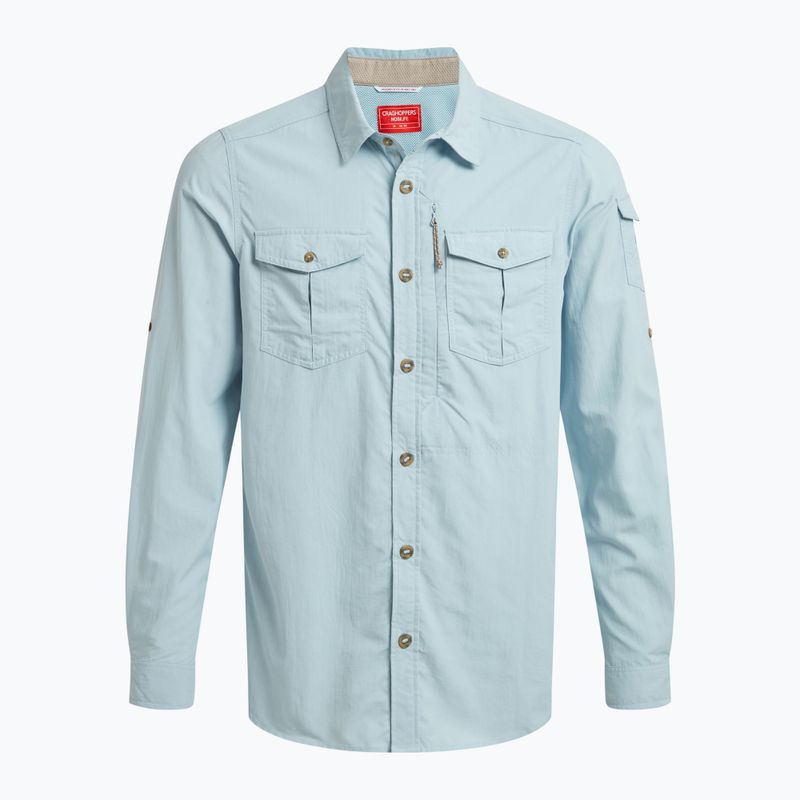 Herren Craghoppers NosiLife Adventure Langarmhemd III niagara blau 7