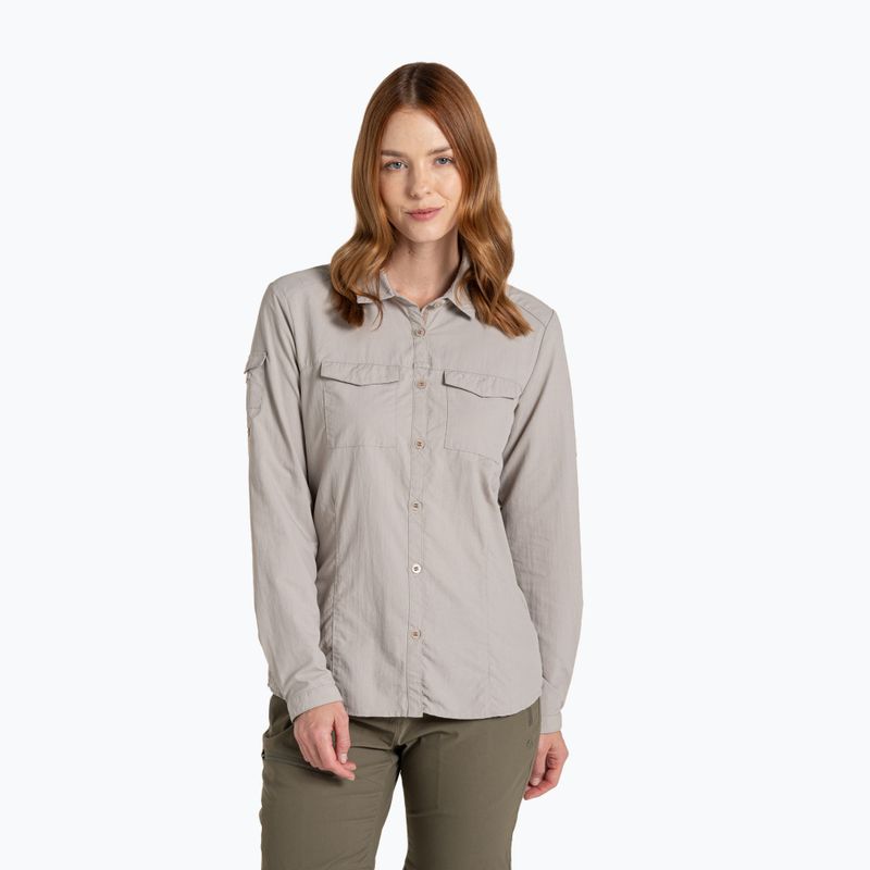 Damen-Langarmshirt Craghoppers NosiLife Adventure Long Sleeved Shirt III soft mushroom