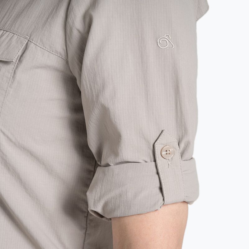 Damen-Langarmshirt Craghoppers NosiLife Adventure Long Sleeved Shirt III soft mushroom 8