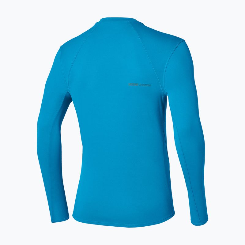 Lauf-Langarmshirt für Herren Mizuno Tech Thermal Charge Breath Thermo Long Sleeve Tee blue jewel 2