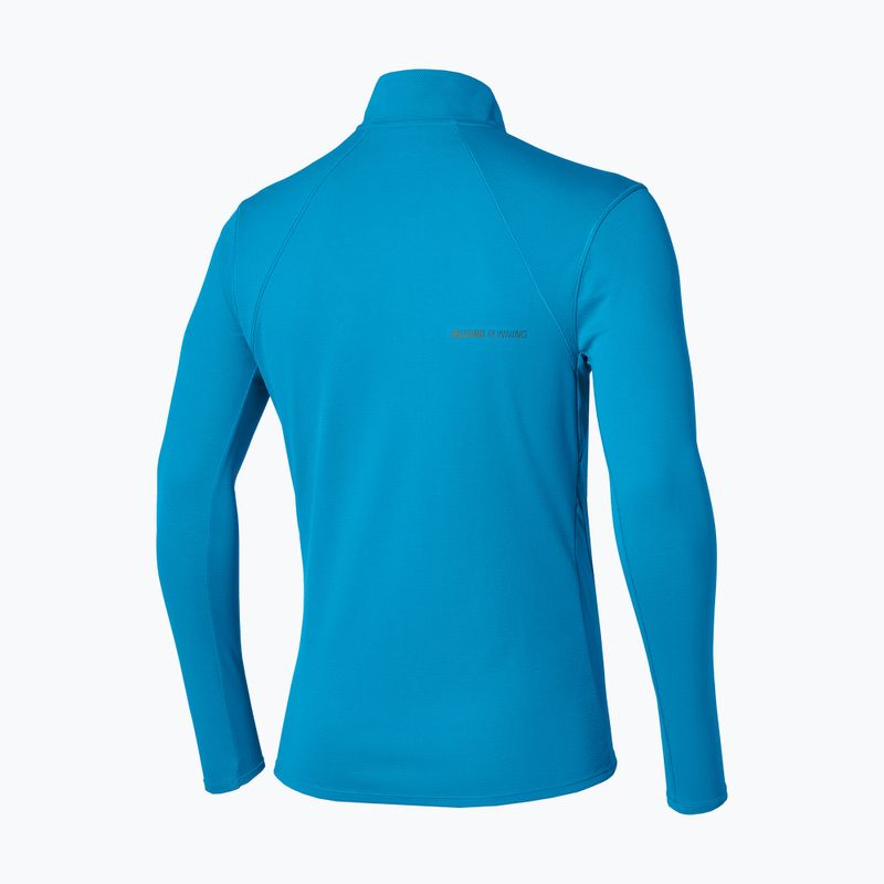 Lauf-Langarmshirt für Herren Mizuno Tech Thermal Charge Breath Thermo Half Zip Long Sleeve Tee blue jewel 2