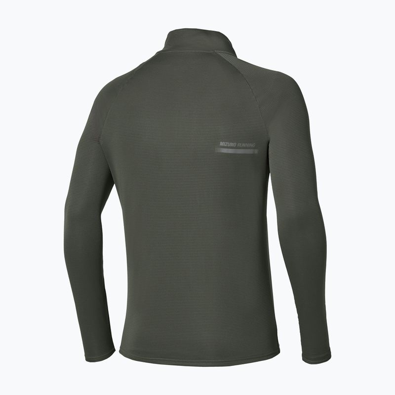 Lauf-Langarmshirt für Herren Mizuno Active Dryaeroflow Hybrid Long Sleeve Top Forest Night 2