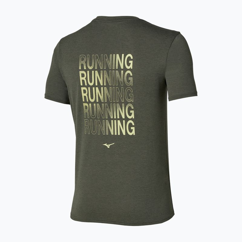 Herren-Laufshirt Mizuno Core Run Short Sleeve Tee forest night 2