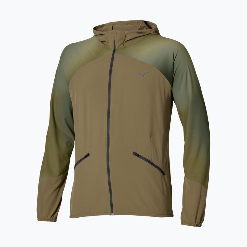 Laufjacke für Herren Mizuno Active Alpha Hooded Jacket martini olive