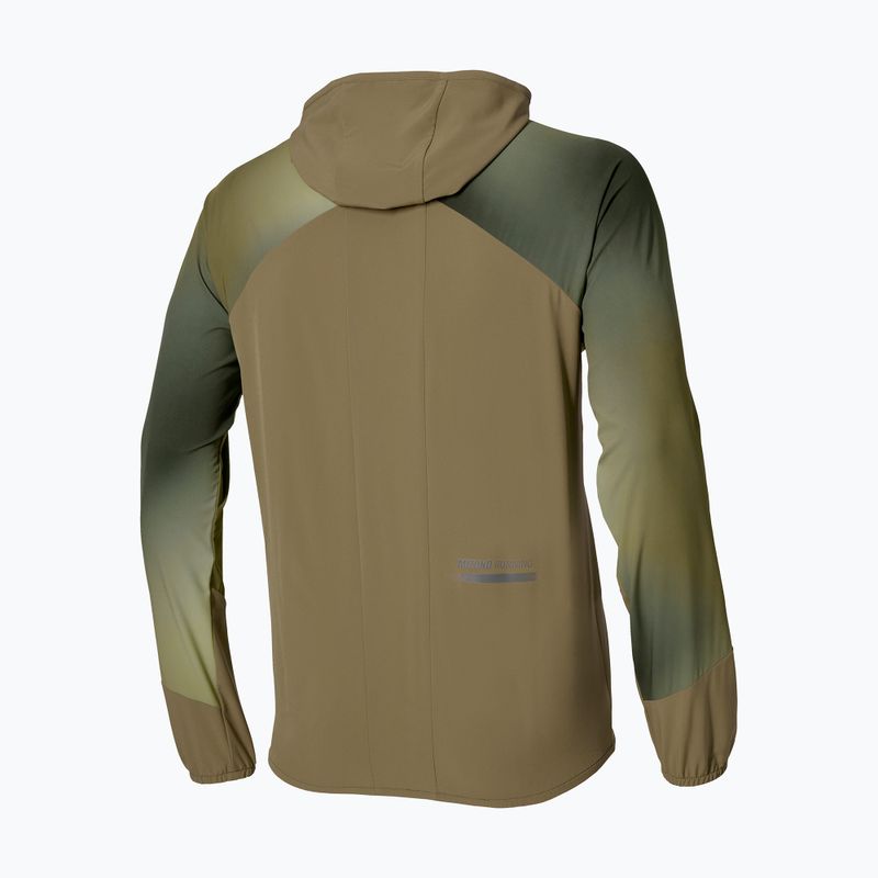 Laufjacke für Herren Mizuno Active Alpha Hooded Jacket martini olive 2