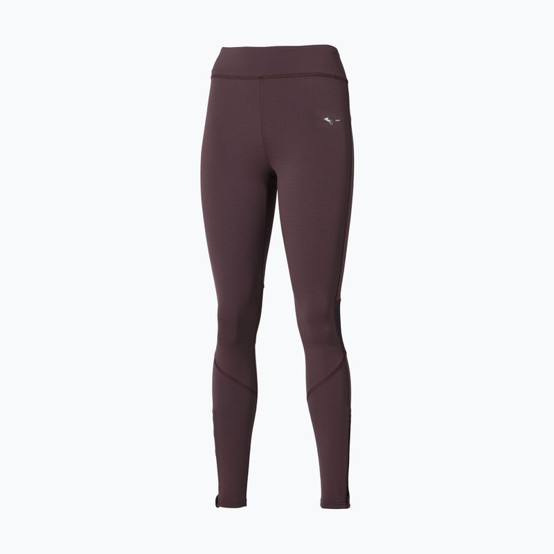Damenlaufleggings Mizuno Active Warmalite Long Tight raisin