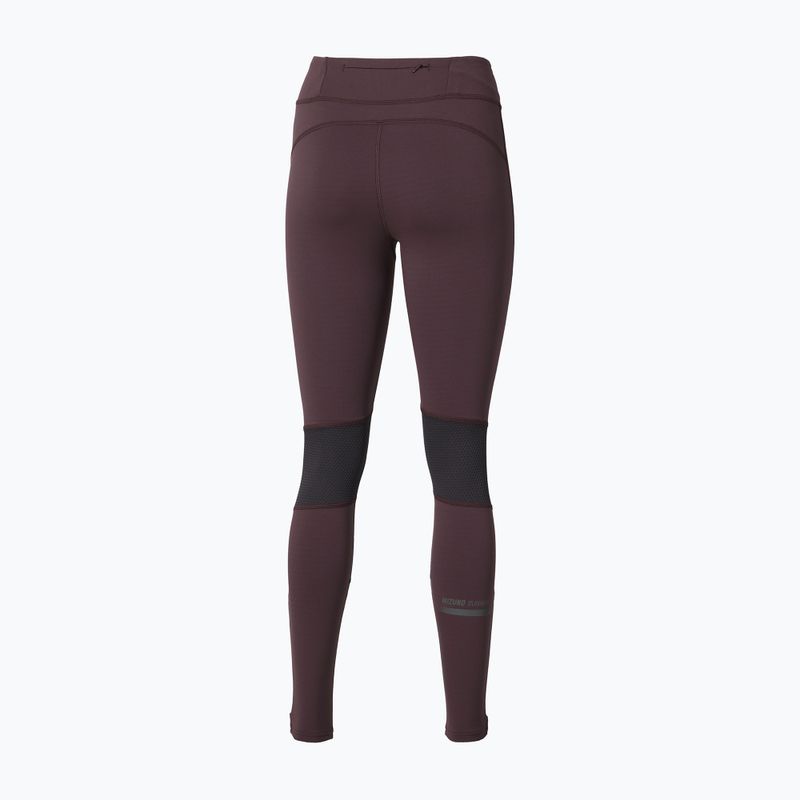 Damenlaufleggings Mizuno Active Warmalite Long Tight raisin 2