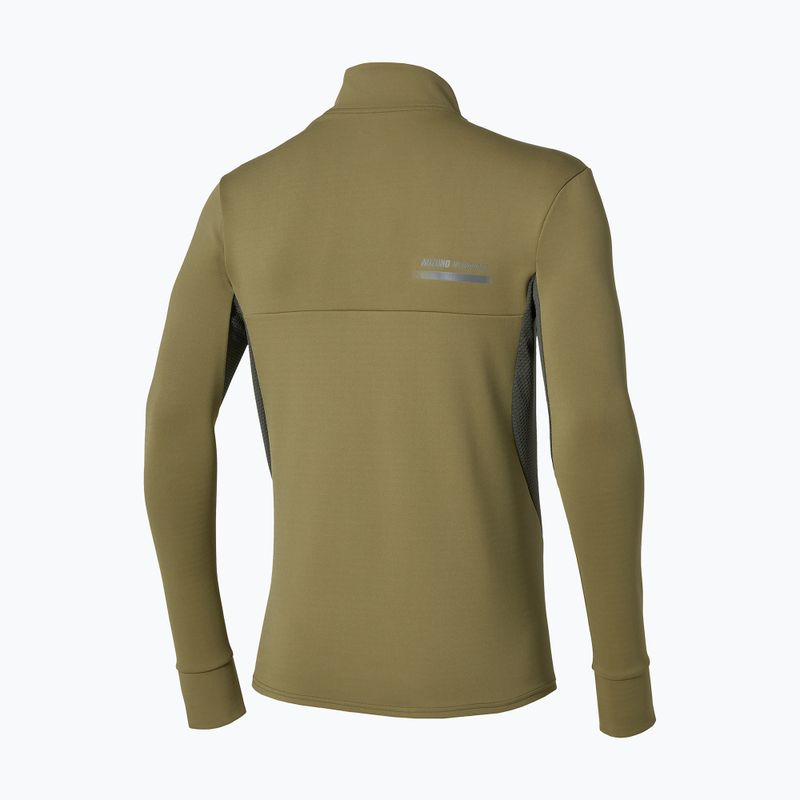 Laufsweatshirt für Herren Mizuno Active Warmalite Half Zip Long Sleeve Top martini olive 2