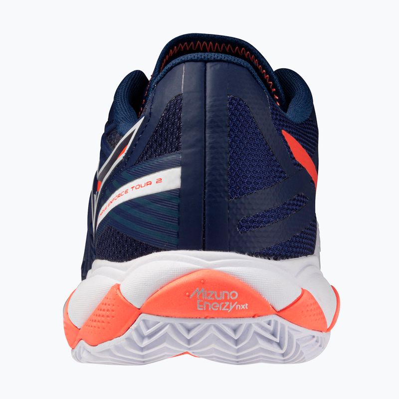 Herren-Tennisschuhe Mizuno Wave Enforce Tour 2 CC beacon blue/white/lava orange 10