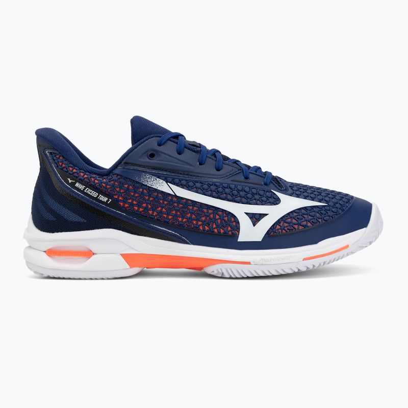 Herren-Tennisschuhe Mizuno Wave Exceed Tour 7 CC beacon blue/white/lava orange 2