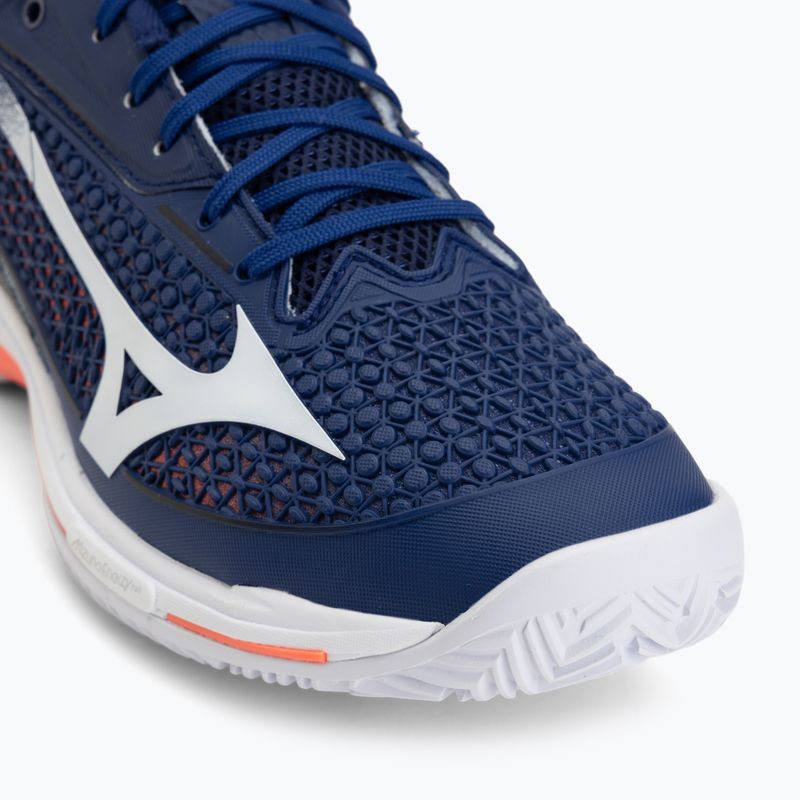 Herren-Tennisschuhe Mizuno Wave Exceed Tour 7 CC beacon blue/white/lava orange 7