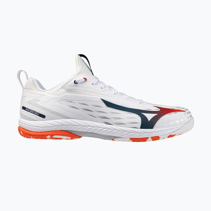 Herren-Tennisschuhe Mizuno Wave Drive Neo 4 white/insignia blue/orange 3