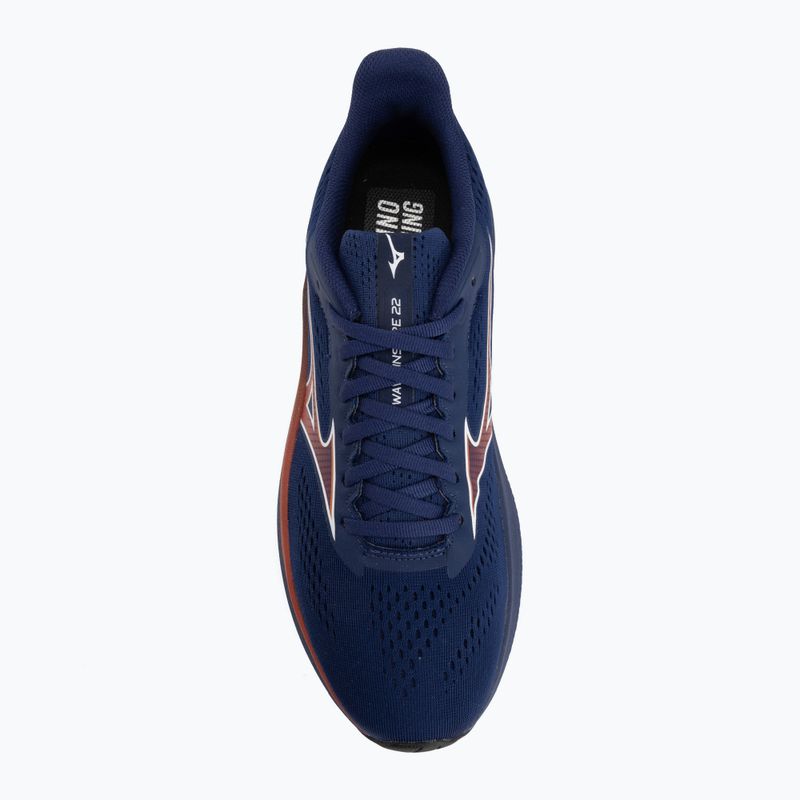 Herren-Laufschuhe Mizuno Wave Inspire 22 beacon blue/tomato puree/firecracker 5