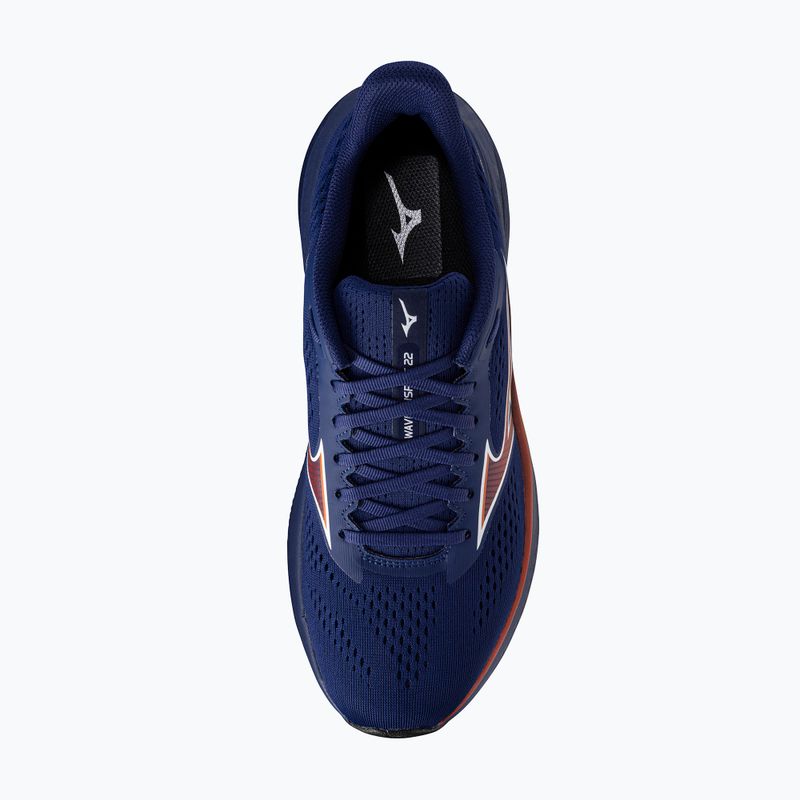 Herren-Laufschuhe Mizuno Wave Inspire 22 beacon blue/tomato puree/firecracker 5