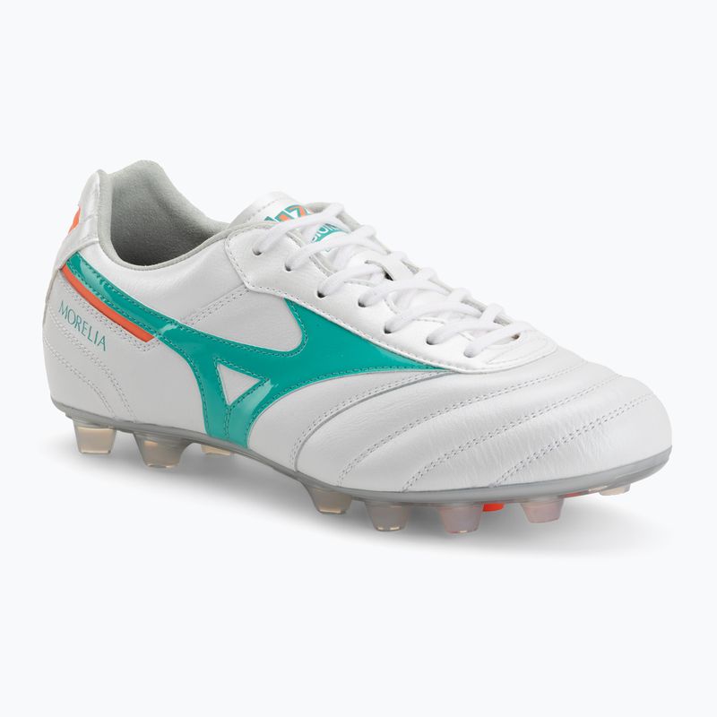 Fußballschuhe Mizuno Morelia II Elite FG white/arcadia/lava orange
