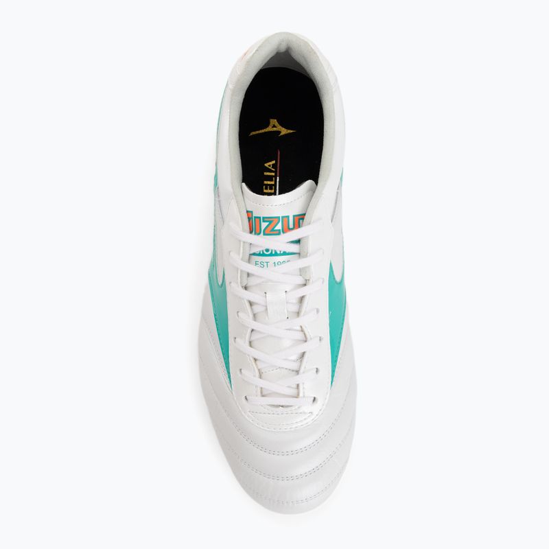 Fußballschuhe Mizuno Morelia II Elite FG white/arcadia/lava orange 5