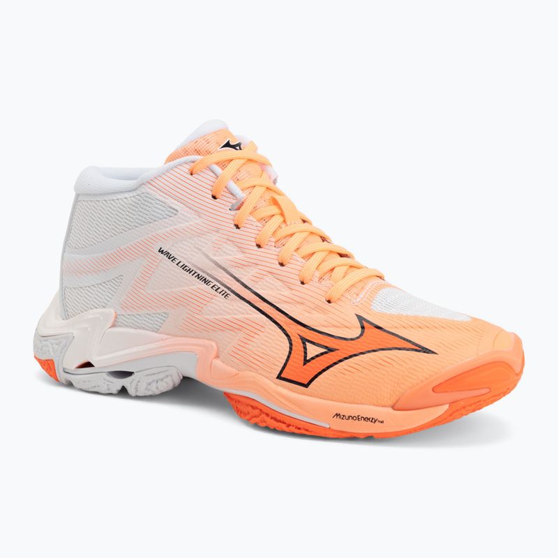 Volleyballschuhe Mizuno Wave Lightning Elite Mid Flamingo Coral/Lava Orange/White
