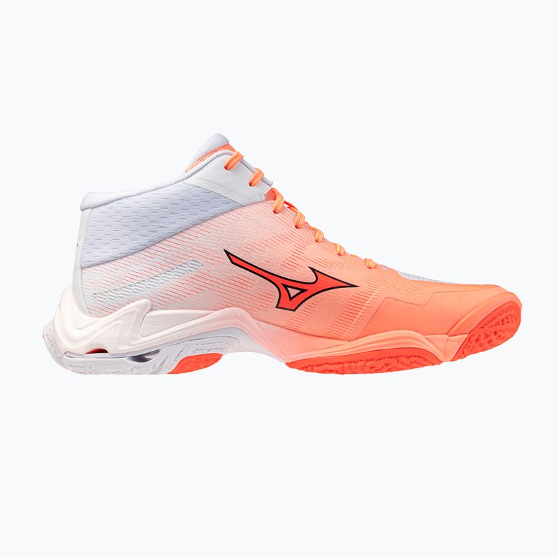 Volleyballschuhe Mizuno Wave Lightning Elite Mid Flamingo Coral/Lava Orange/White 2