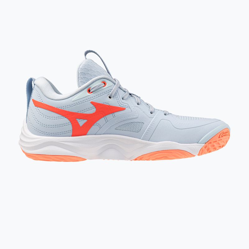 Damen-Volleyballschuhe Mizuno Wave Momentum Elite blue finch/white/lava orange 2