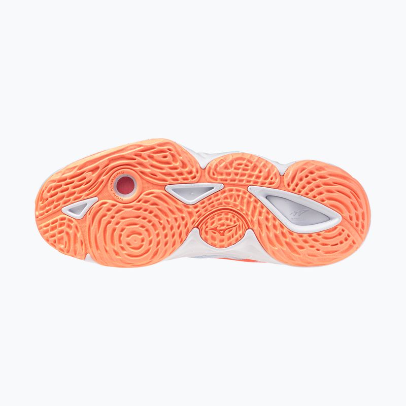 Damen-Volleyballschuhe Mizuno Wave Momentum Elite blue finch/white/lava orange 4